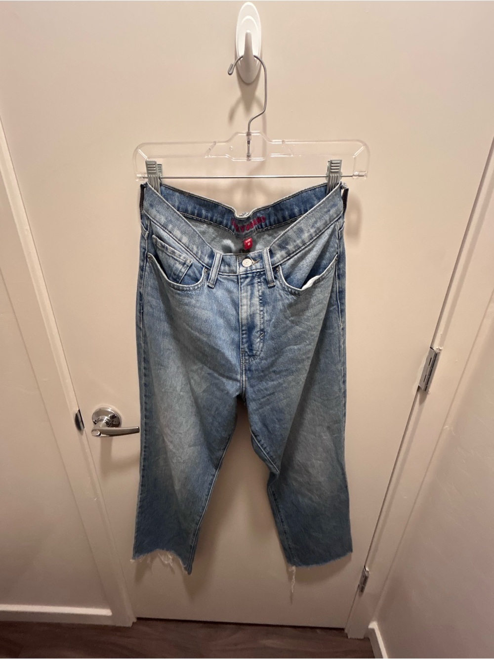 Lucky Brand Women's High Rise Straight Leg Cropped Raw Hem Jeans